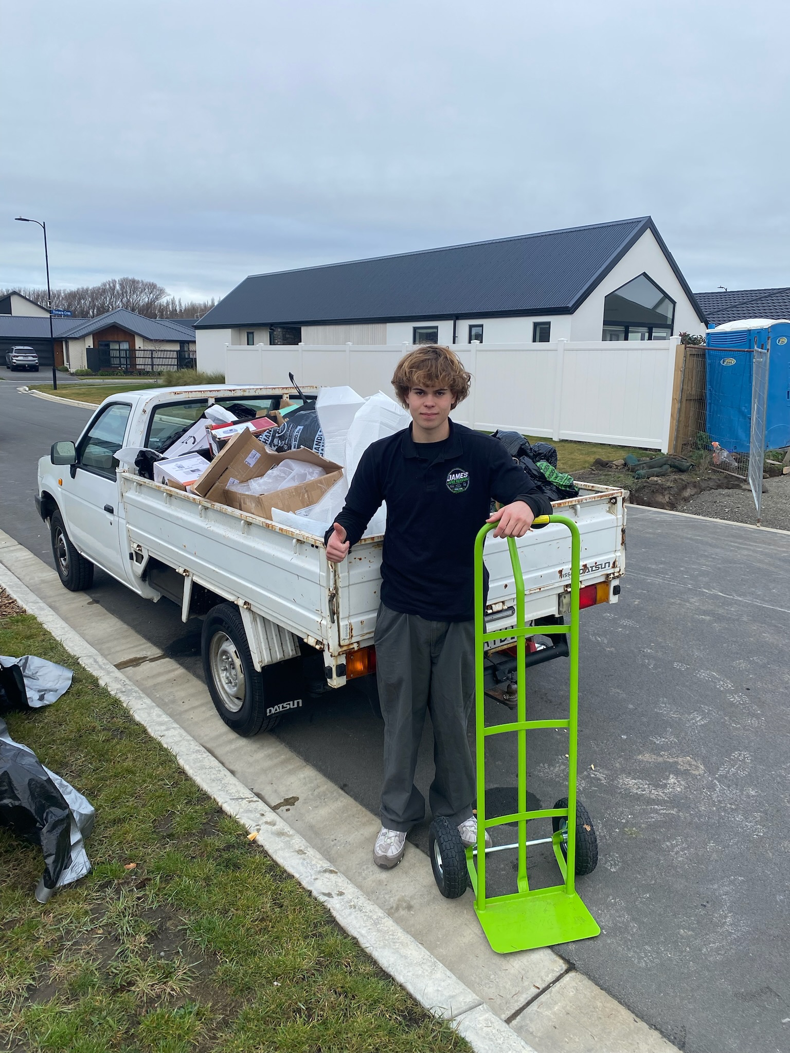 The James Junk Removal crew on the job